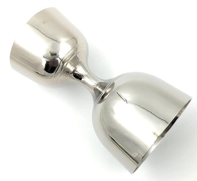 Peg Measure/Hard Drink Measure of Brass in Chrome Finish 30 ml / 60 ml