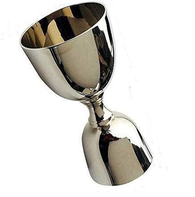Peg Measure/Hard Drink Measure of Brass in Chrome Finish 30 ml / 60 ml