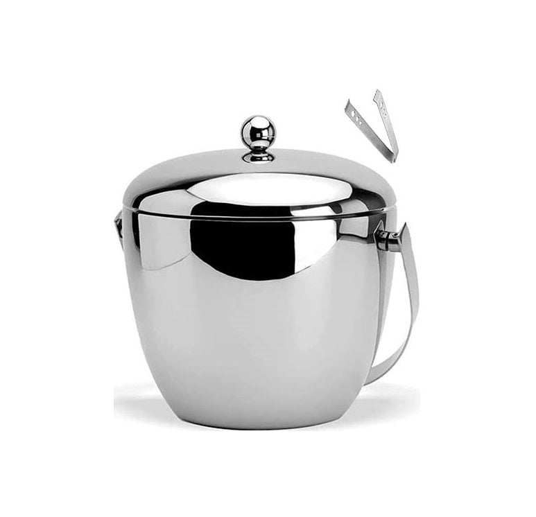 Stainless Steel Double Wall Insulated, Apple Shaped Premium Ice Bucket