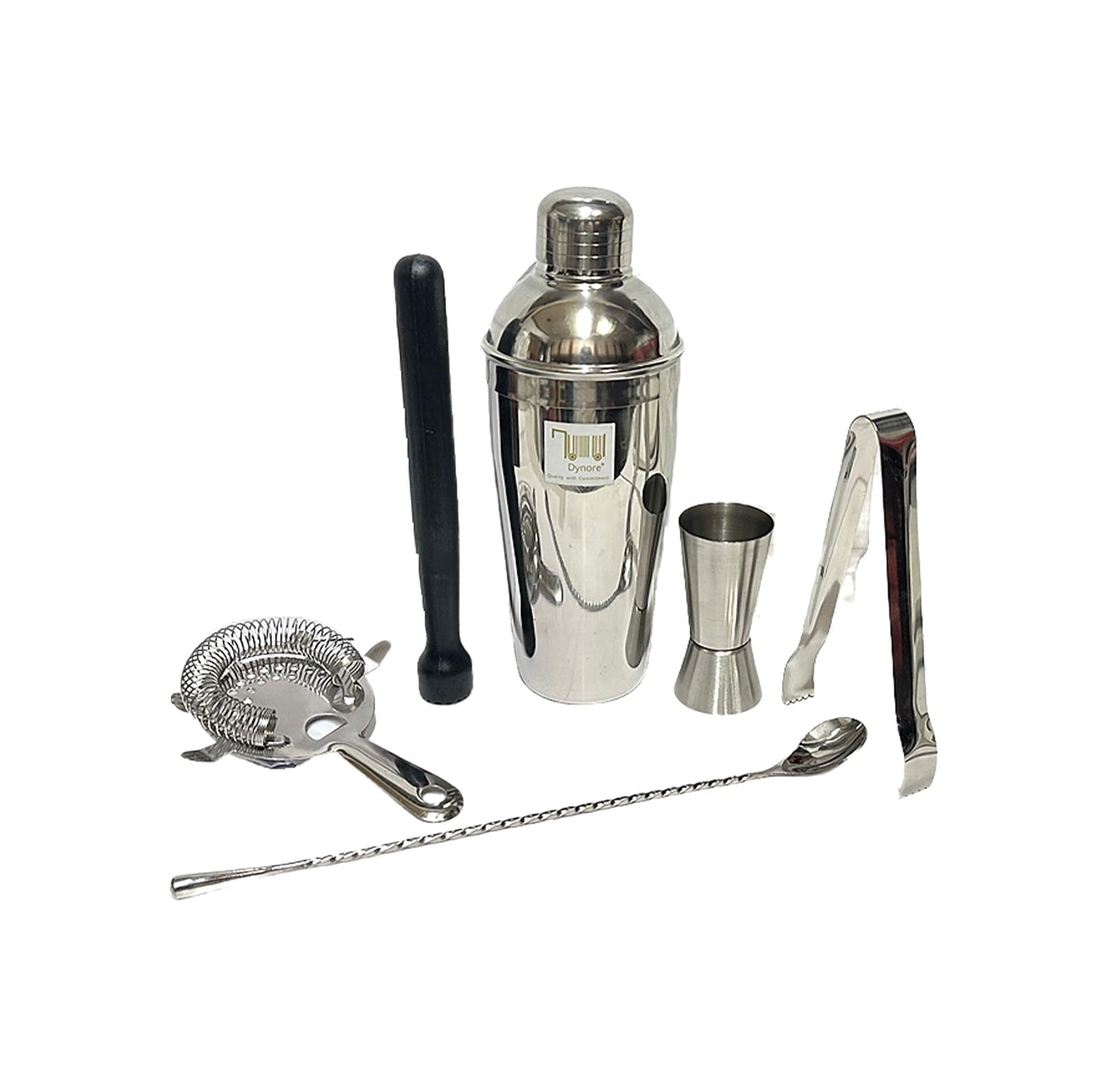Dynore Stainless Steel 6 Pcs Bartender Martini Kit Set