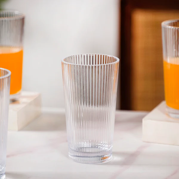 Fluted Tall Glass Tumbler