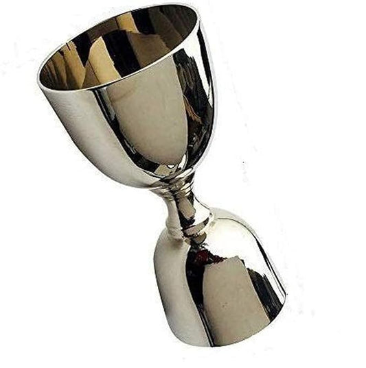 Peg Measure/Hard Drink Measure of Brass in Chrome Finish 30 ml / 60 ml