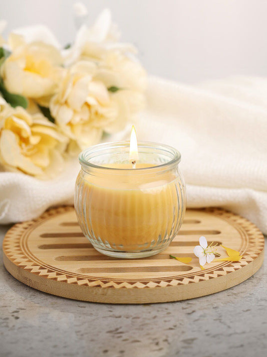 IRIS MANGO SORBET RIBBED JAR CANDLE