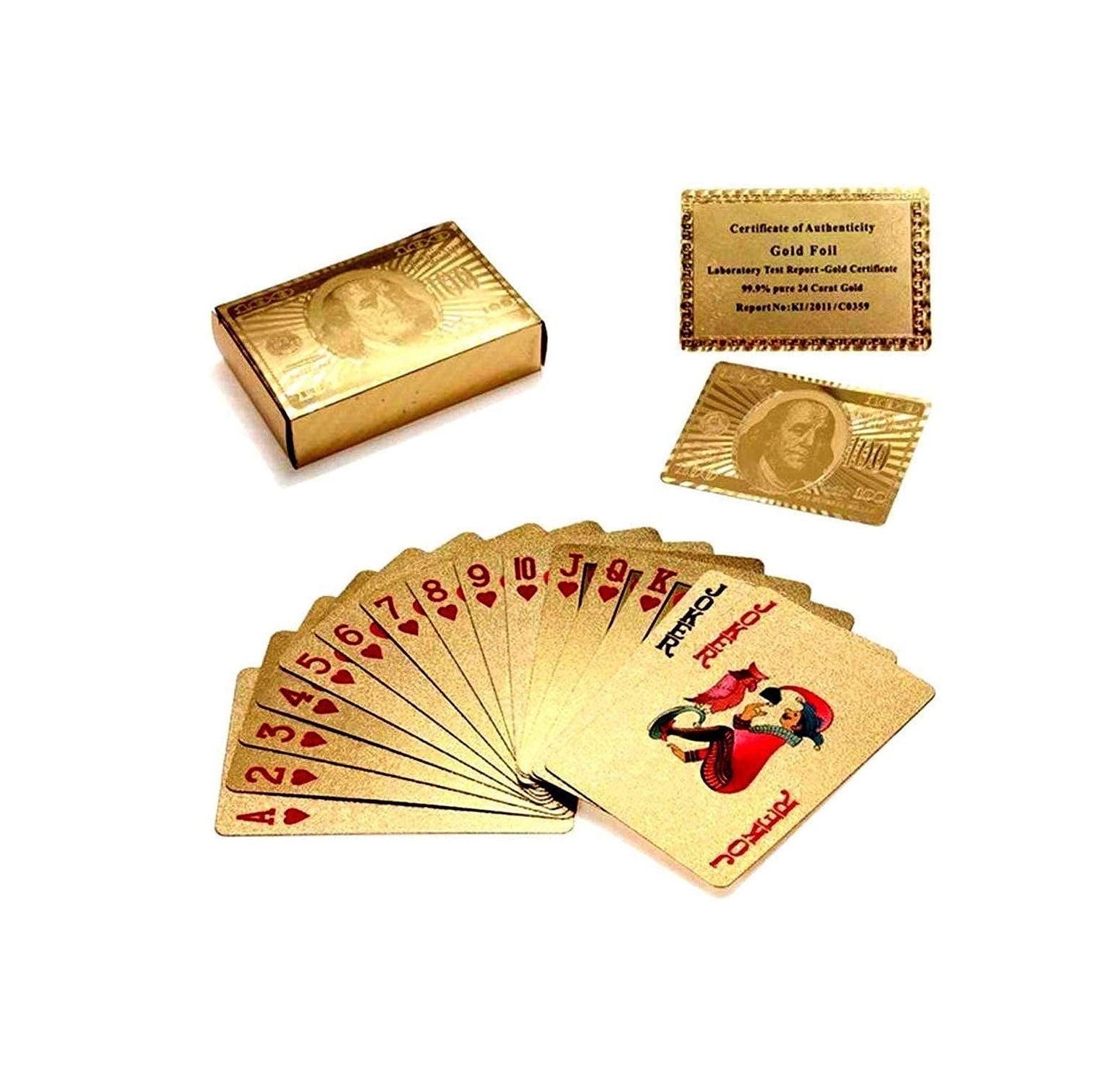 Plastic Gold Playing Cards Premium Poker Cards