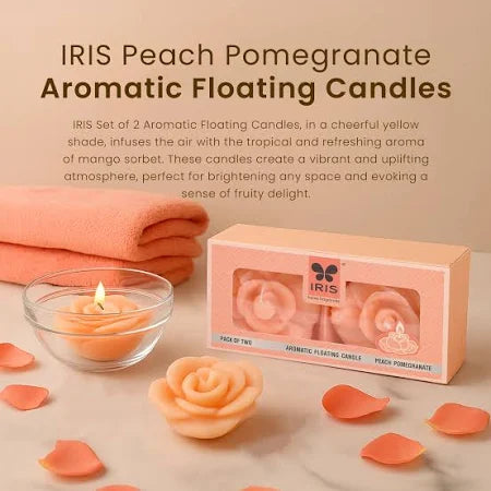 IRIS PEACH POMEGRANATE FLOATING CANDLE