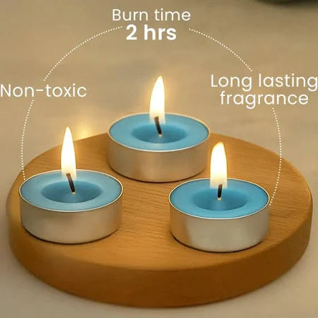 IRIS COOL BLUE FRAGRANCED TEALIGHTS (PACK OF 15)