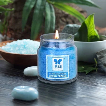 IRIS OCEAN DREAMS GLASS JAR CANDLE