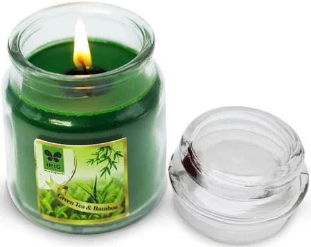 IRIS GREEN TEA & BAMBOO GLASS JAR CANDLE