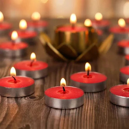 IRIS DAMASK ROSE FRAGRANCED TEALIGHTS (PACK OF 15)