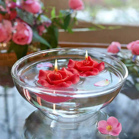 IRIS DAMASK ROSE AROMATIC FLOATING CANDLE (PACK OF 2)